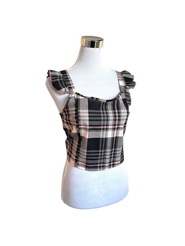 Top cropped con Funcido Cordon Trasero